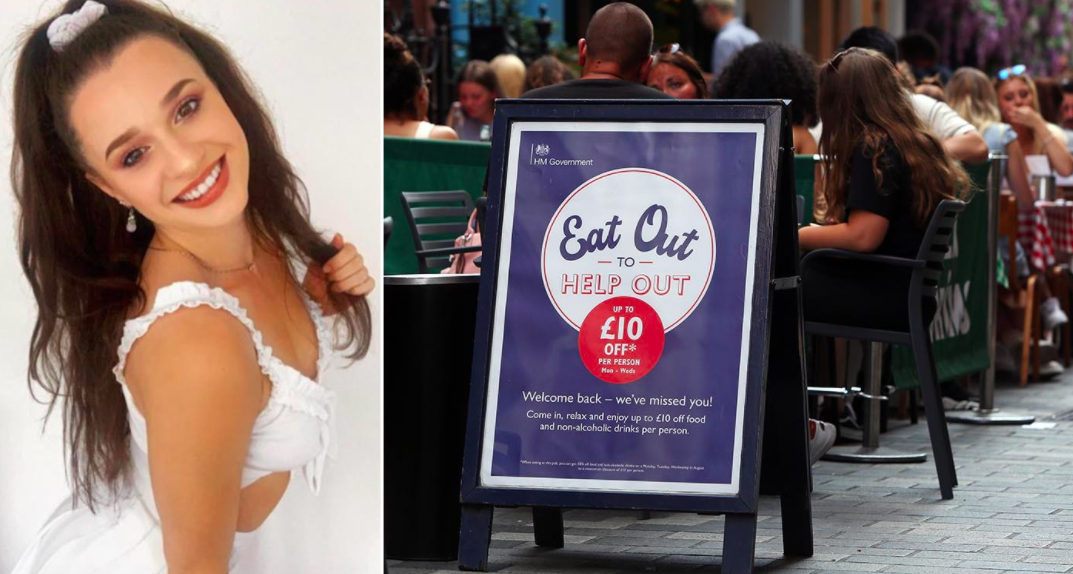 Waitress Mimi Smithson has spoken out about being on the receiving end of customer abuse during the Eat Out to Help Out scheme. (Supplied/Mimi Smithson/PA)