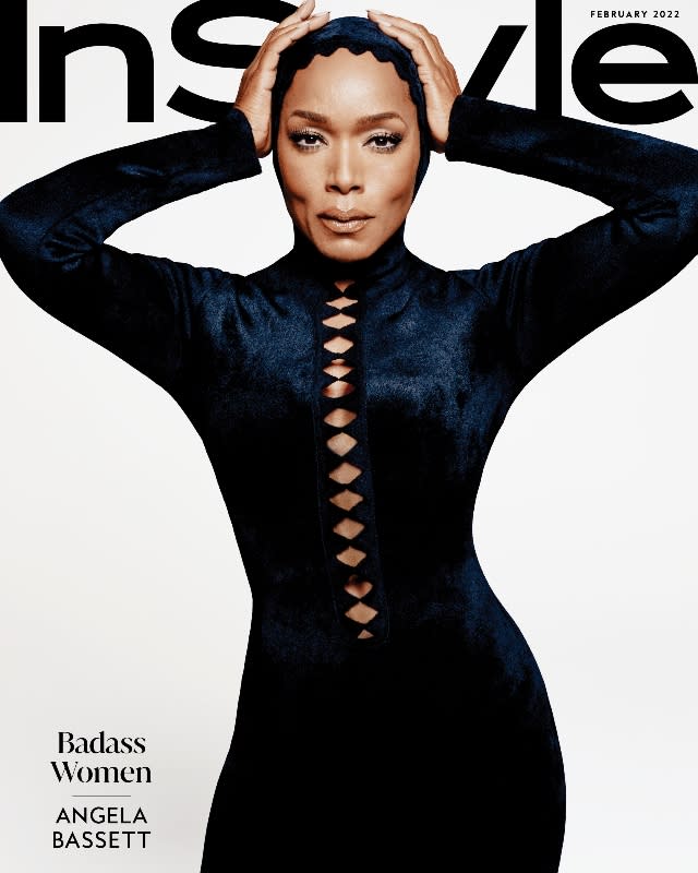 Angela Bassett on the cover of InStyle’s February 2022 issue - Credit: photographed by ANTHONY MAULE.