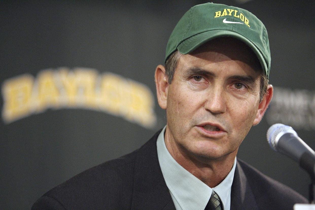 Art Briles has been out of coaching football since his scandal-ridden stint at Baylor, but he was hired by a high school in Texas on Friday evening. (AP)