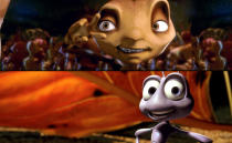 <a href="http://movies.yahoo.com/movie/antz/" data-ylk="slk:"Antz";elm:context_link;itc:0;sec:content-canvas" class="link ">"Antz"</a> (October 2, 1998)<br><br> <b>Synopsis:</b> Z-4195 is just a worker ant--one in a billion--and his odds of landing the beautiful princess Bala, the spoiled daughter of the queen--are about the same. A Central Park inhabitant who's undaunted by the colony's unyielding caste system, Z enlists the aid of his best friend, a soldier ant named Weaver, to get to the Princess on whom he has his sights.<br><b>Score on Rotten Tomatoes:</b> 95%<br><b>U.S. box office:</b> $91m<br><br><a href="http://movies.yahoo.com/movie/a-bugs-life/" data-ylk="slk:"A Bug's Life";elm:context_link;itc:0;sec:content-canvas" class="link ">"A Bug's Life"</a> (November 25, 1998)<br><br> <b>Synopsis:</b> A colony of ants is threatened by a gang of grass hoppers led by the evil Hopper. Flik, a common ant and a misfit, has an uncommon vision when he tries to rise to heroic proportions by enlisting a band of circus fleas to help him defend his colony from the grasshoppers.<br><b>Score on Rotten Tomatoes:</b> 92%<br><b>U.S. box office:</b> $163m