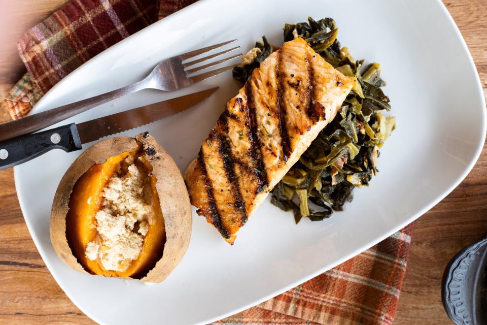 Fatz Southern Kitchen introduces a new chef-curated menu that includes new items and classics, like the salmon plate.