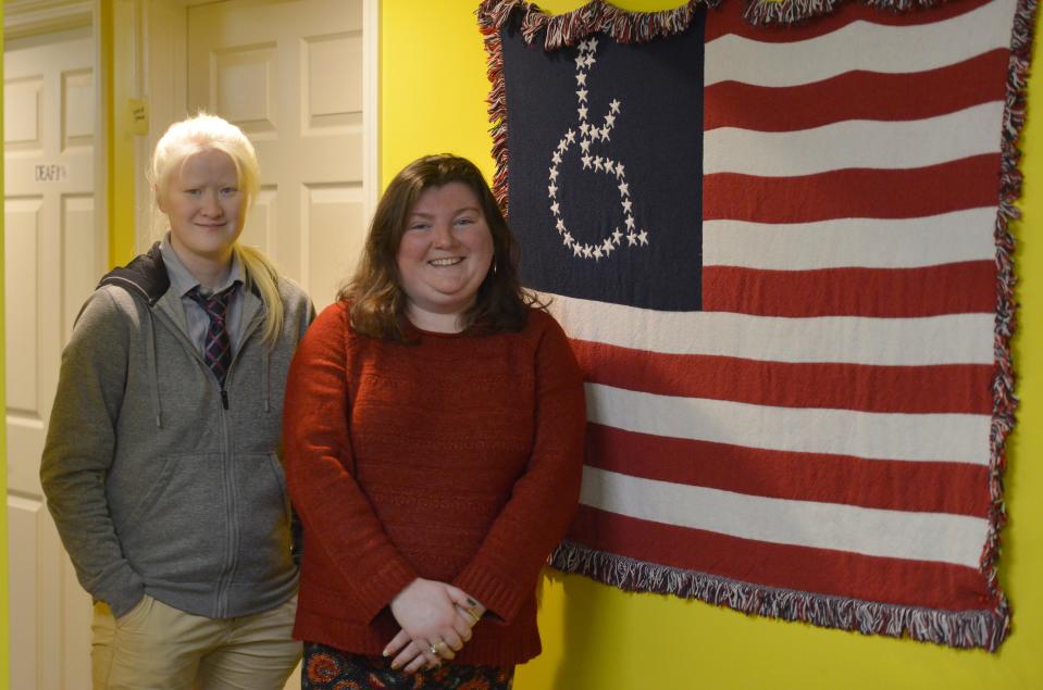 Marissa Cabido, right, is the transition to adulthood advocate, and Alexa Paige is the independent living advocate for Cape Organization for the Rights of the Disabled, or CORD. CORD is celebrating “Giving Tuesday” on the first Tuesday after Thanksgiving.