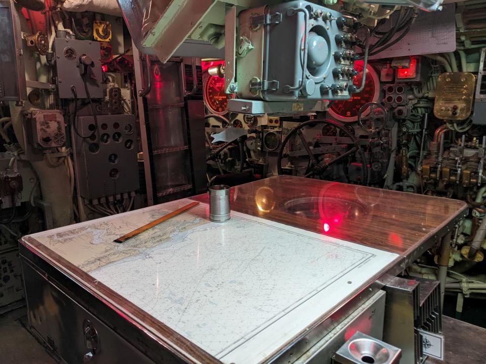 The escape room inside a World War II submarine at Pittsburgh's Carnegie Science Center.