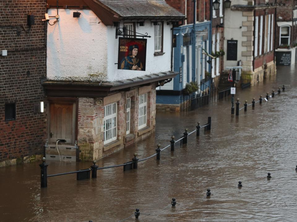 Floodwaters in York caused by Storm ChristophDanny Lawson/PA