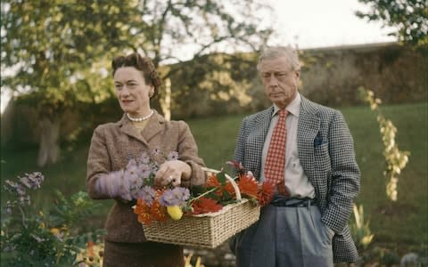 The Duke and Duchess of Windsor at their home outside Paris in 1955, where they often held luxurious parties - Credit: Frank Scherschel/THE LIFE PICTURE COLLECTION