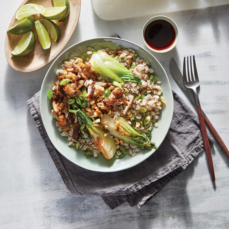 Chicken, Mushroom, and Bok Choy Bowls