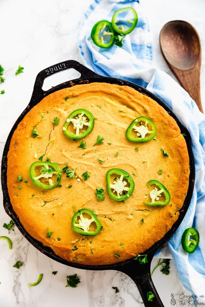 Vegan Chili Cornbread Casserole