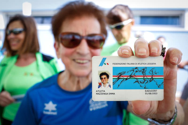 Italian ninety-year-old runner Emma Maria Mazzenga runs for world record