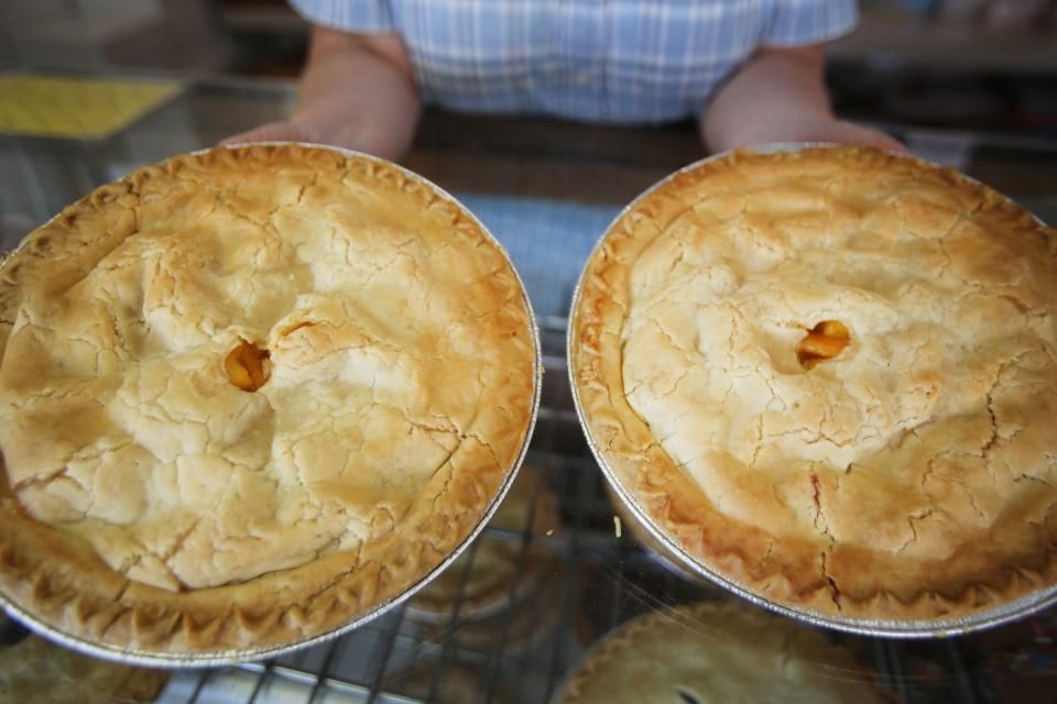 You can bring home a whole peach pie from the Romeo Peach Festival.