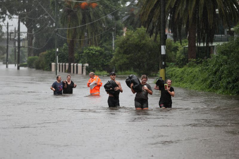 A severe rain event affecting the state of New South Wales is seen in Sydney