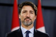 Canada's Prime Minister Justin Trudeau takes part in a news conference in Ottawa