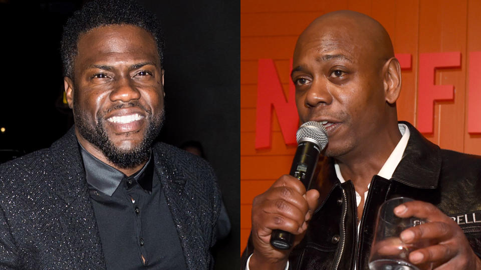 Kevin Hart spoke about his friendship with Dave Chappelle in a new interview. (Photo: Getty Images)