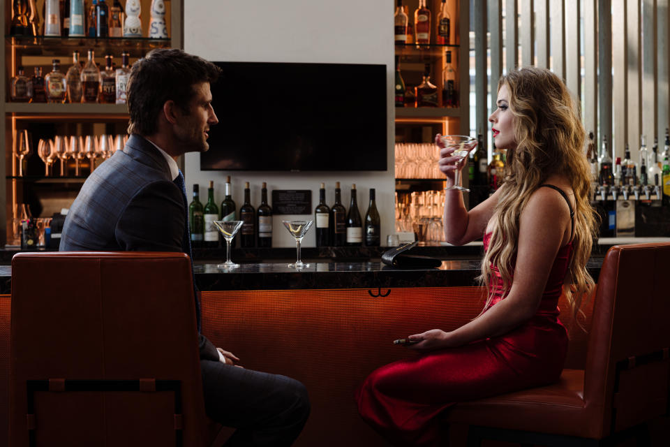 [L-R] Parker Young as “Nick” and Sasha Pieterse as “Zoe” in the thriller, THE IMAGE OF YOU (Photo courtesy of Republic Pictures, a Paramount Pictures label)
.