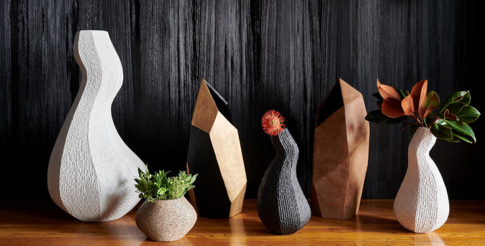 Vessels from Studio Laurence’s capsule collection created in collaboration with Nature’s Legacy 
