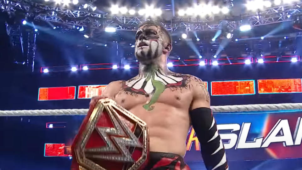 Finn Balor after winning the inaugural Universal Championship