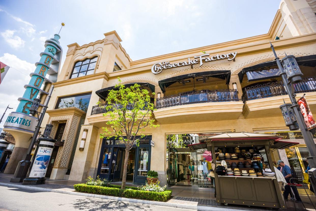 front of Cheesecake Factory at The Grove, Los Angeles, California