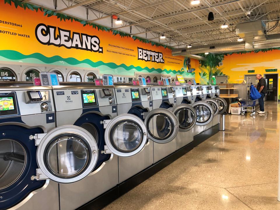 Big Kahuna Ozone Laundry has 42 washers and 52 dryers that each come in a range of sizes. The facility, which opened Aug. 21, seeks to modernize the laundry experience for Newark customers.