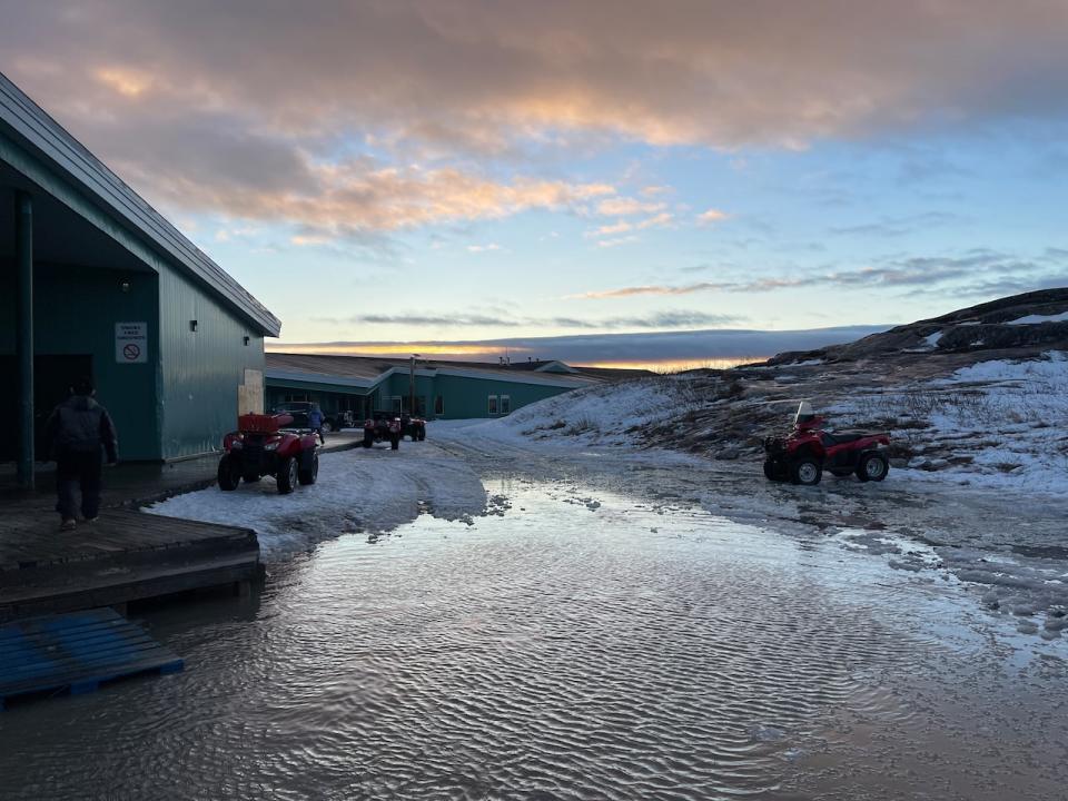 It's been a weird week for weather in Newfoundland and Labrador, and we couldn't not include a few photos. Dawn Rose Winters sent us this shot of the melt from Hopedale.