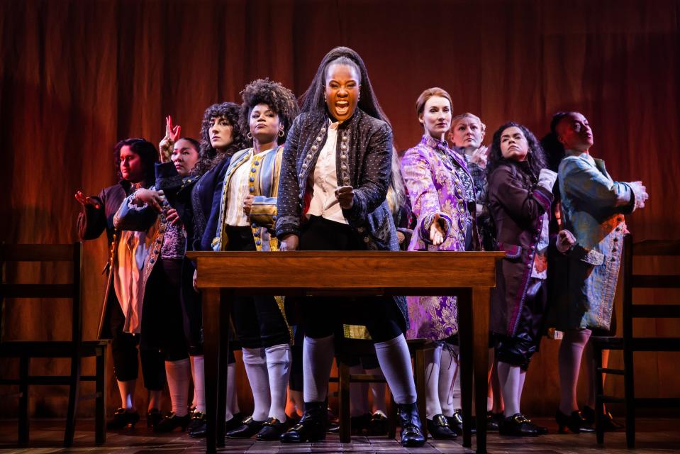 A scene from the new production of "1776," which played at the American Repertory Theater prior to its Broadway run.