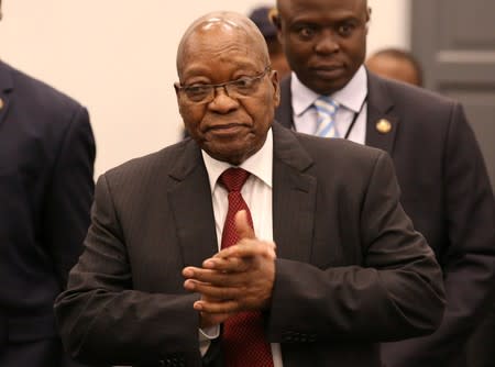Former South African President Jacob Zuma arrives to appear before the Commission of Inquiry into State Capture in Johannesburg
