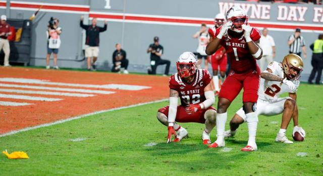 Boston College scores TD with 14 seconds left to upset NC State