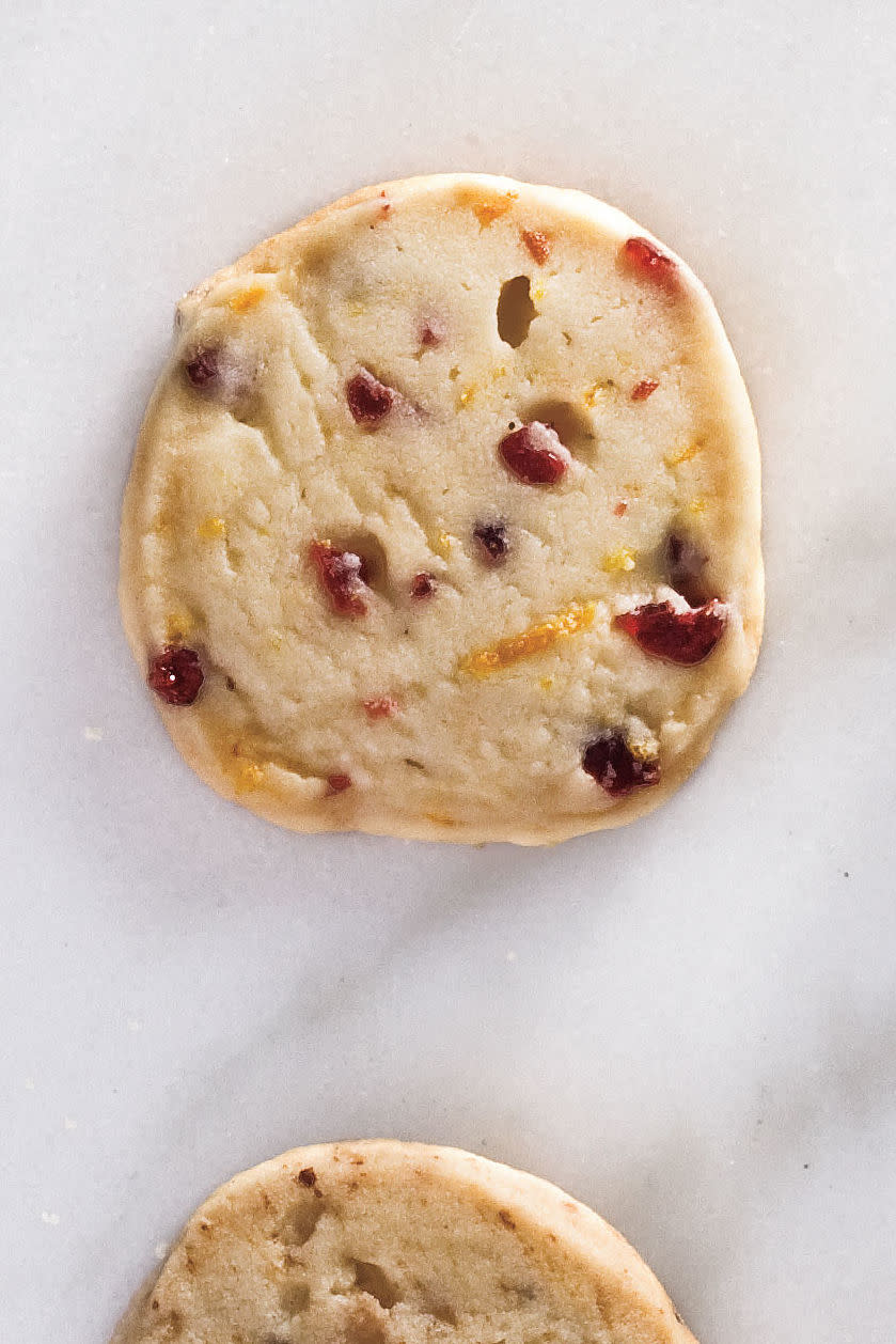 Cranberry-Orange Shortbread Cookies