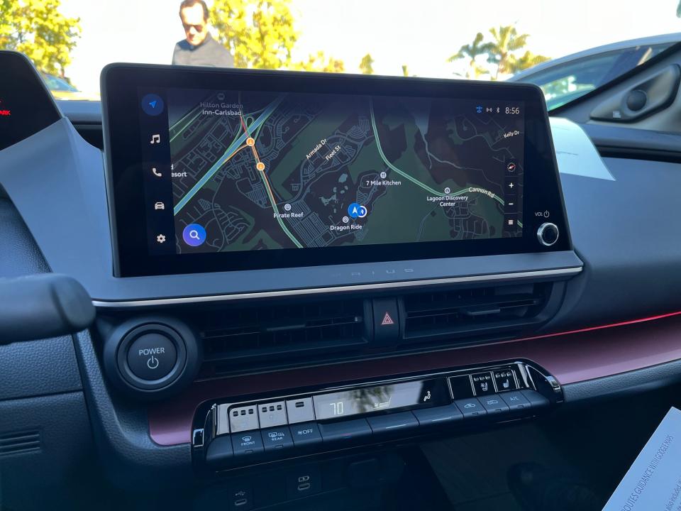 12.3-inch touch screen in 2023 Toyota Prius Prime plug-in hybrid.