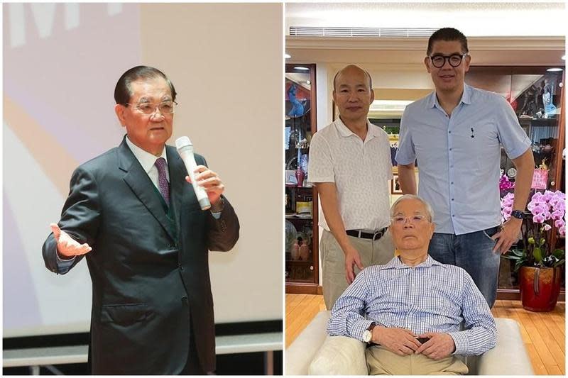 連勝文在臉書PO出父子倆與韓國瑜的合照。（本刊資歷照，翻攝自連勝文臉書）