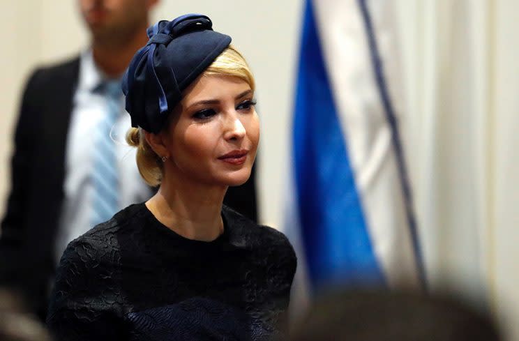 Ivanka Trump covered her head in Israel. (Photo: Getty Images)