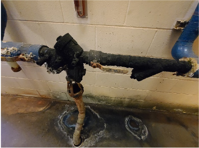 Many of the pipes throughout Watertown's wastewater facility are corroded.