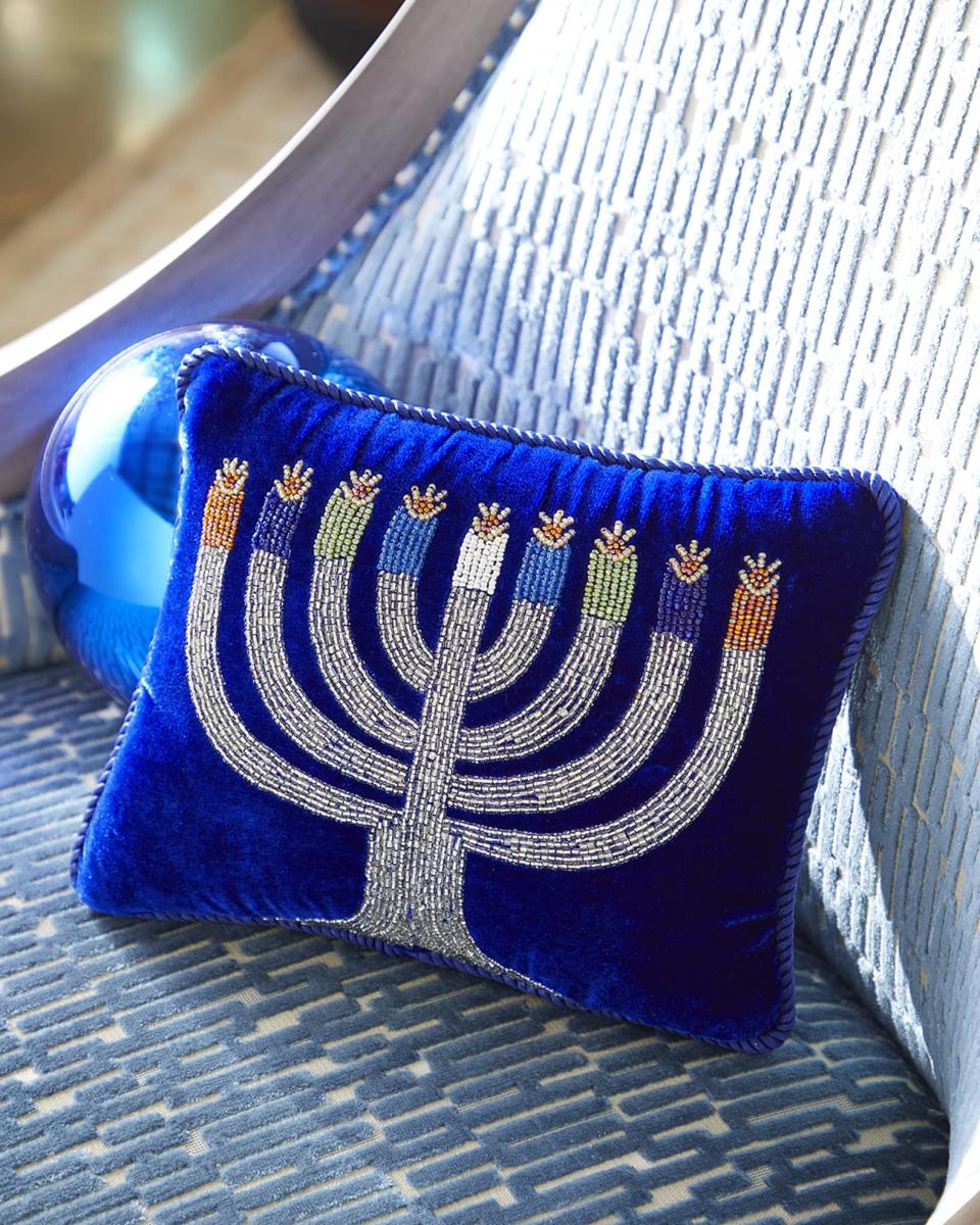 <p><a href="https://go.redirectingat.com?id=74968X1596630&url=https%3A%2F%2Fwww.neimanmarcus.com%2Fp%2Fsudha-pennathur-10-hanukkah-blue-ash-pillow-with-beaded-menorah-prod261850974&sref=https%3A%2F%2Fwww.redbookmag.com%2Flife%2Ffriends-family%2Fg46000590%2Fbest-hanukkah-gifts%2F" rel="nofollow noopener" target="_blank" data-ylk="slk:Shop Now;elm:context_link;itc:0;sec:content-canvas" class="link ">Shop Now</a></p><p>Pillow with Beaded Menorah</p><p>neimanmarcus.com</p><p>$52.50</p>