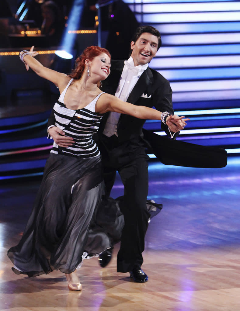 Anna Trebunskaya and Evan Lysacek on "Dancing with the Stars."