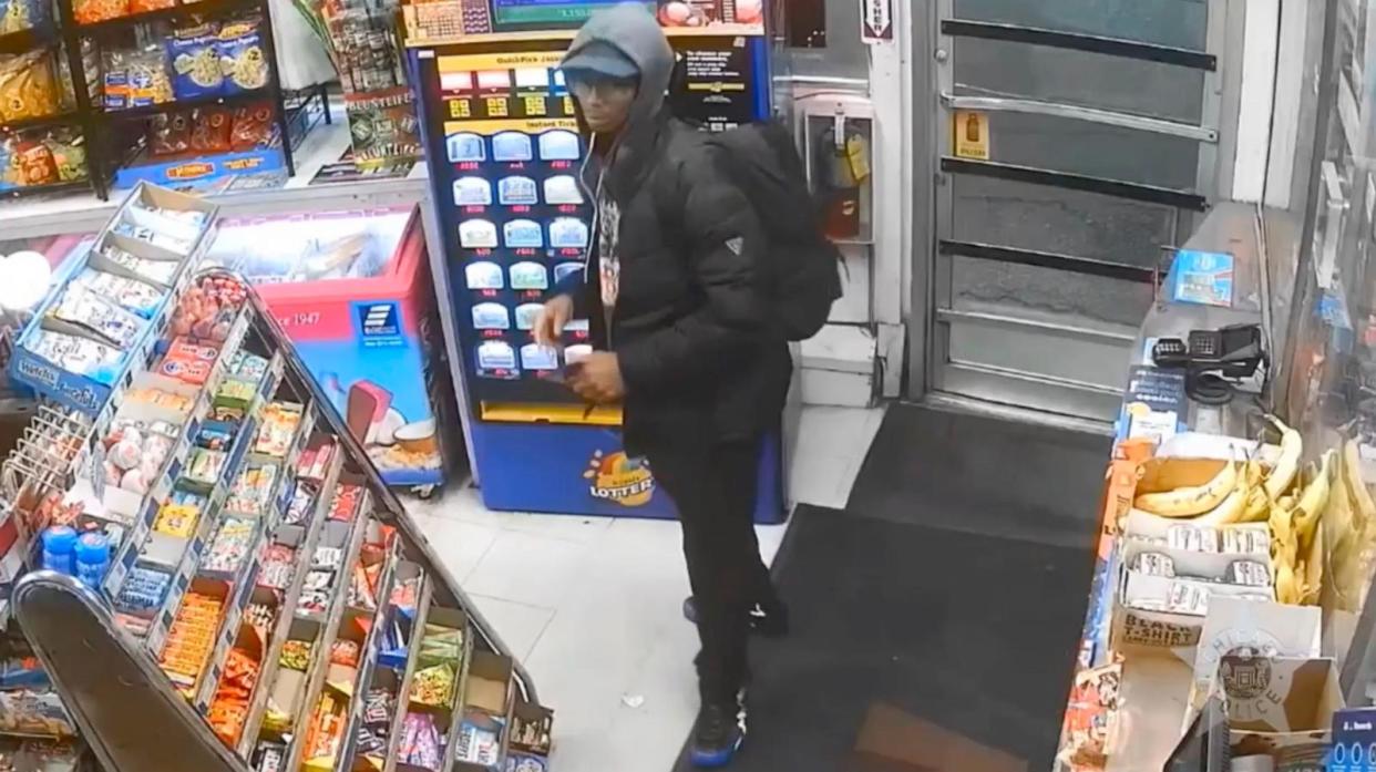 PHOTO: Chicago police have released videos of a person of interest in the fatal April 21, 2024, shooting of Chicago Police Officer Luis M. Huesca. (Chicago Police Department)