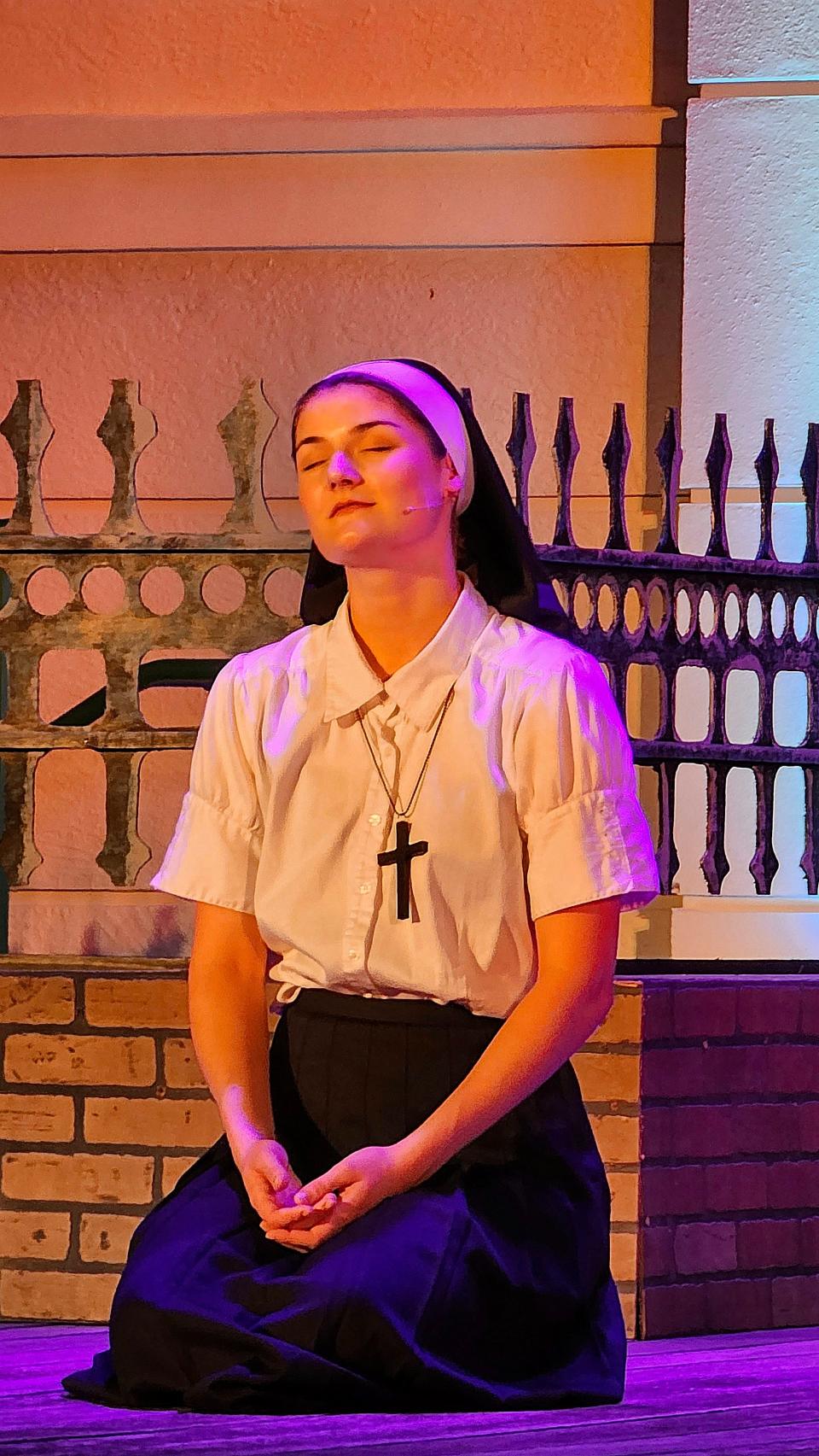 The role of Isabella in "Measure for Measure" is played by Caroline Dopson.