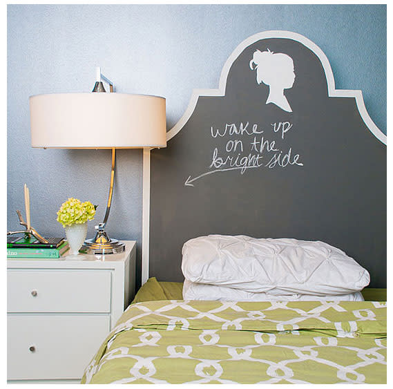 DIY Chalkboard Headboard