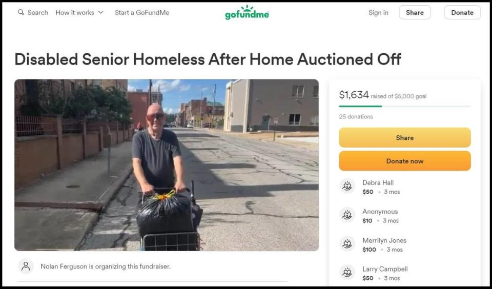 Twenty-five people donated to one of two GoFundMe campaigns for Belleville resident David Semrau. The $1,634 was used to pay motel bills, according to a volunteer who set up the campaign.