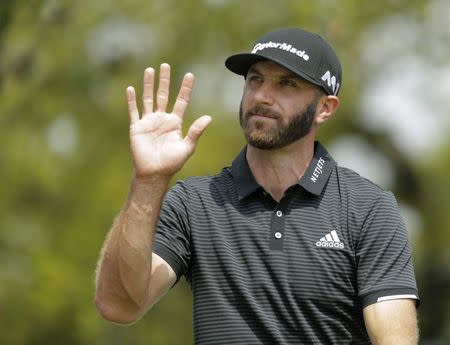 Mar 24, 2017; Austin, TX, USA; Dustin Johnson of the United States plays against Jimmy Walker of the United States during the third round of the World Golf Classic - Dell Match Play golf tournament at Austin Country Club. Erich Schlegel-USA TODAY Sports