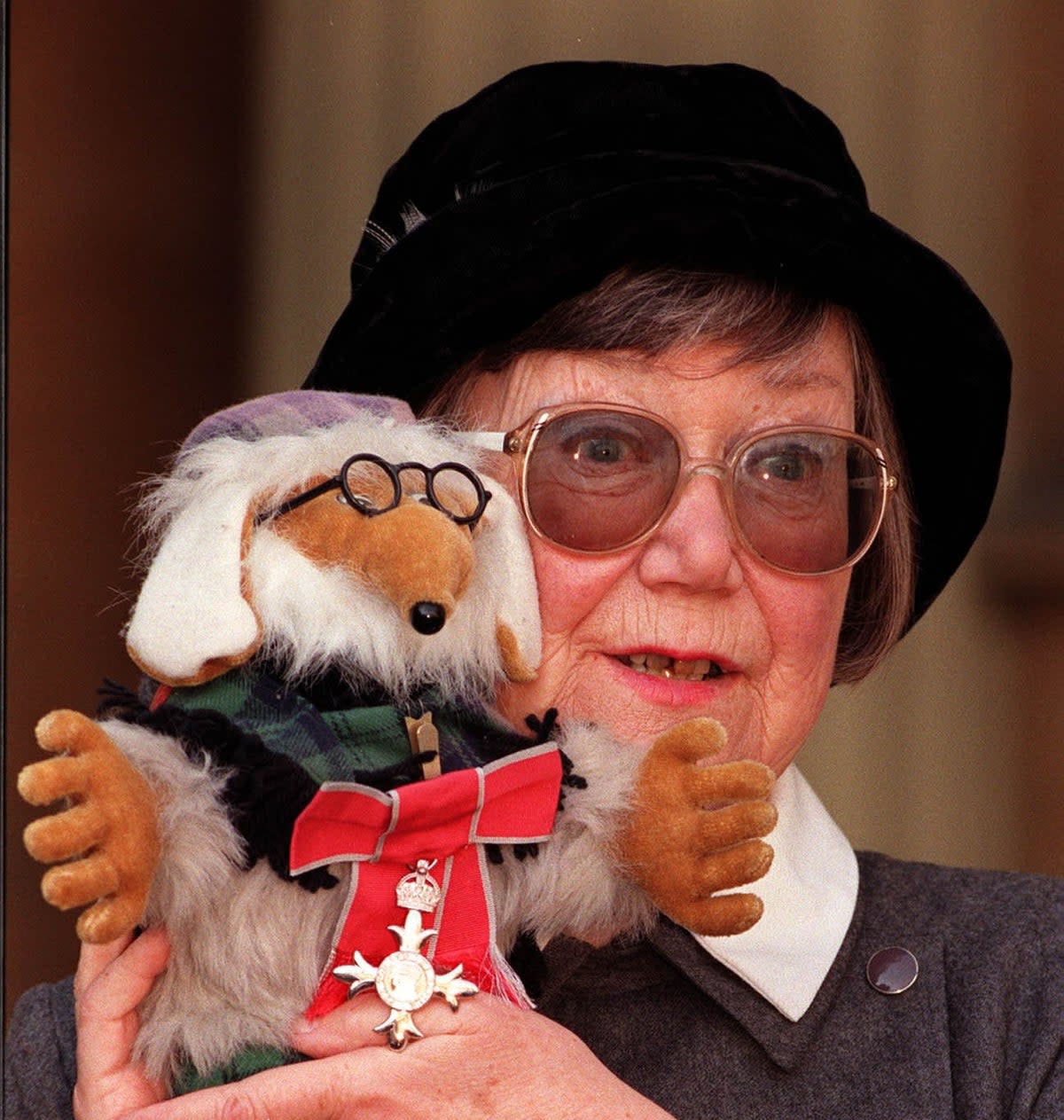 Creator of The Wombles Elisabeth Beresford with some of her creations (PA)