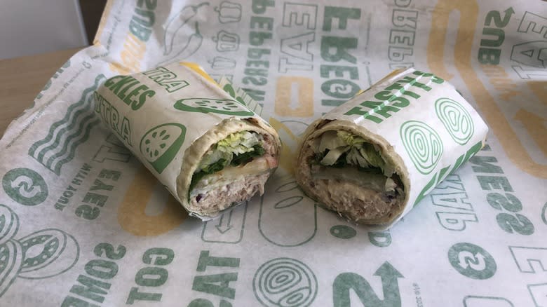 Subway chicken salad wrap