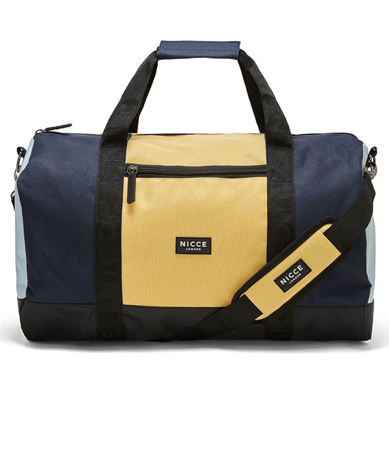 <p>Core barrel bag - <a rel="nofollow noopener" href="https://www.nicceclothing.com/products/nicce-core-barrell-bag-yellow" target="_blank" data-ylk="slk:£35.00;elm:context_link;itc:0;sec:content-canvas" class="link ">£35.00</a></p>