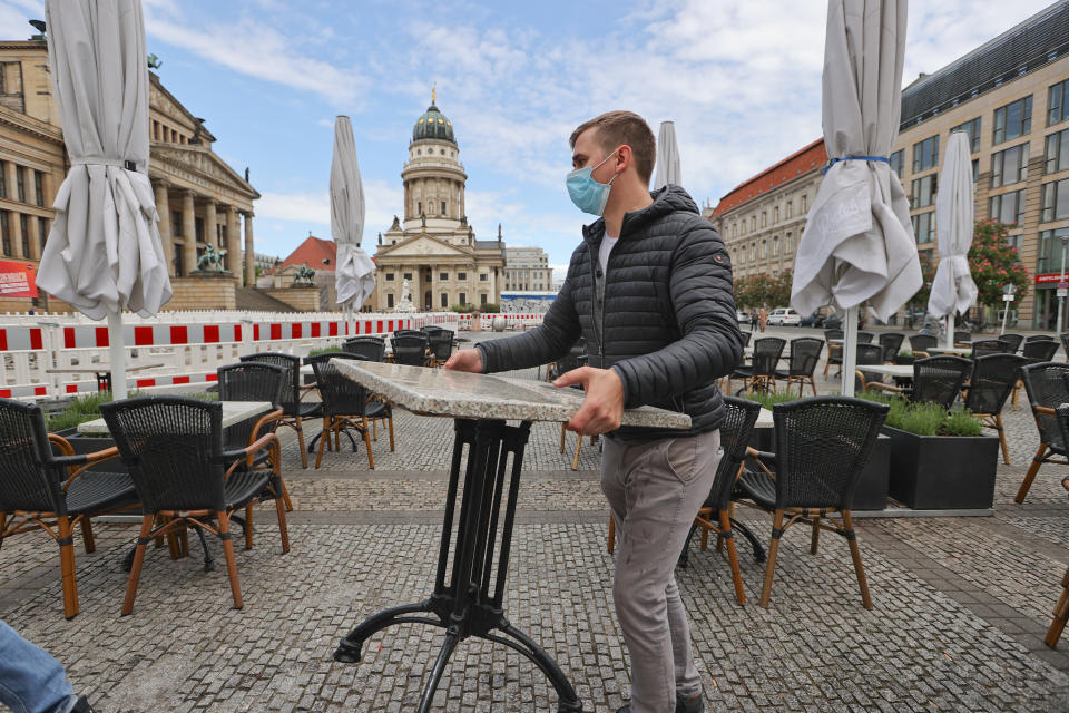 Restaurant staff in Berlin prepare for their reopening