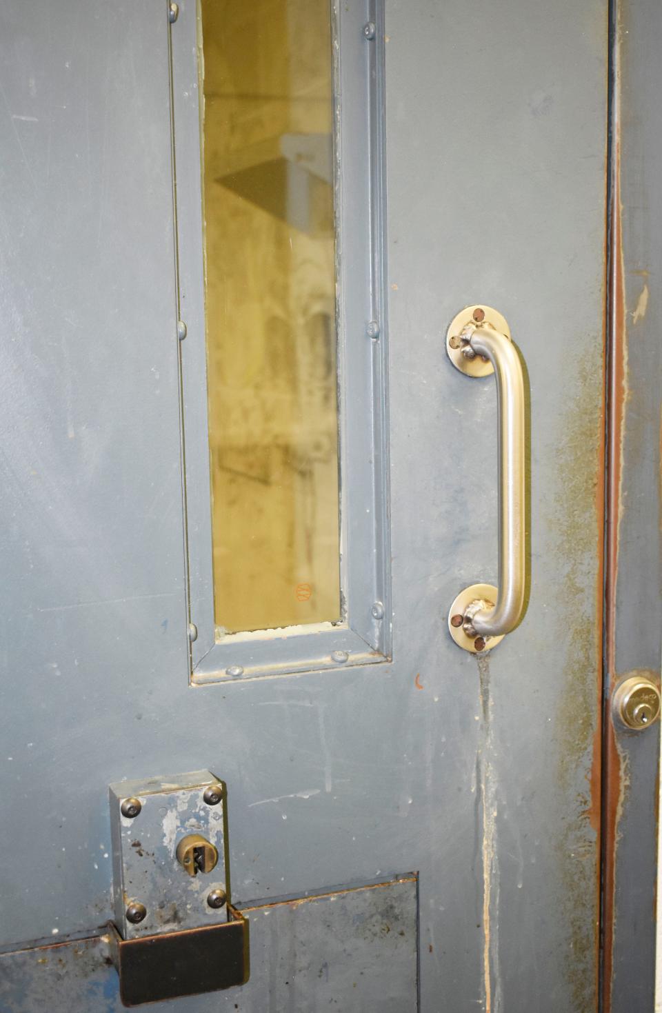 A cell door at the Monroe County Correctional Center June 3, 2022.