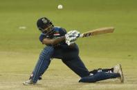 India's Suryakumar Yadav plays a shot during the first one day international cricket match between Sri Lanka and India in Colombo, Sri Lanka, Sunday, July 18, 2021. (AP Photo/Eranga Jayawardena)