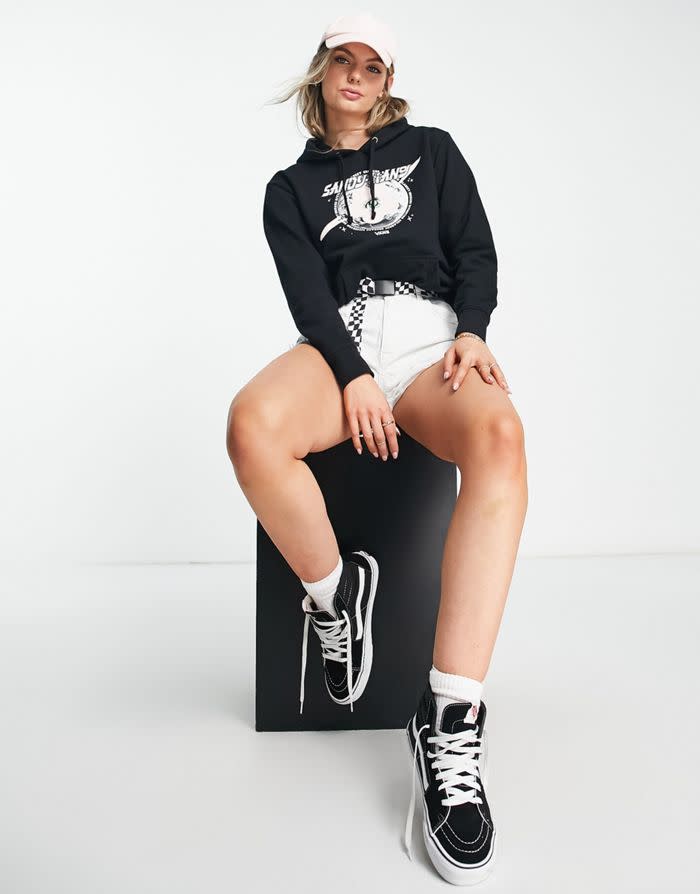 <p><a href="https://go.redirectingat.com?id=74968X1596630&url=https%3A%2F%2Fwww.asos.com%2Fus%2Fvans%2Fvans-x-sandy-liang-hoodie-in-black%2Fprd%2F201972723&sref=https%3A%2F%2Fwww.cosmopolitan.com%2Fstyle-beauty%2Fg44021322%2Fgrunge-aesthetic-outfits-style%2F" rel="nofollow noopener" target="_blank" data-ylk="slk:Shop Now;elm:context_link;itc:0;sec:content-canvas" class="link ">Shop Now</a></p><p>Hoodie</p><p>$34.27</p><p>us.asos.com</p><span class="copyright">Asos</span>