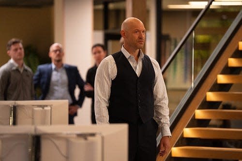 Michael "Mike" Prince goes down swinging and throwing office equipment in the "Billions" finale.