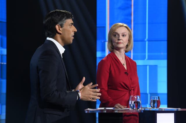 Rishi Sunak y Liz Truss