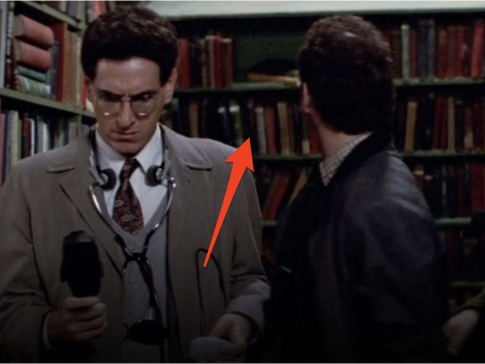 inside the library in ghostbusters