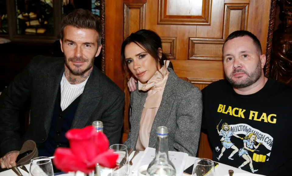 David Beckham, Victoria Beckham and Kim Jones