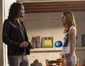 <p>Russell Brand and Rose Byrne who stars as the rock star's long-sufferering girlfriend in Universal Pictures International's "Get Him To The Greek."</p>