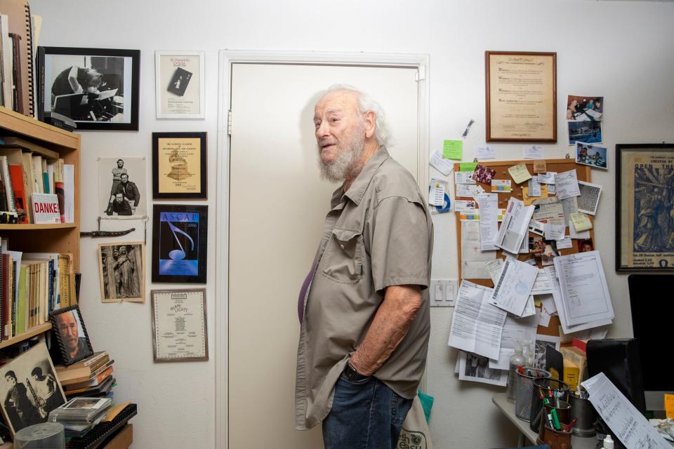 Composer Stanley Walden, inside his home in Palm Springs, Calif., on August 1, 2022. 